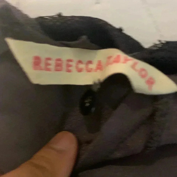 Rebecca Taylor Ruffle Dress Grey Size 4 - Picture 3 of 3